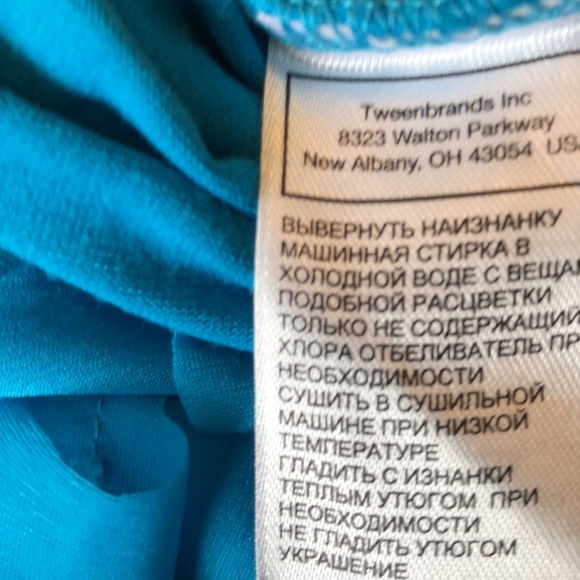 JUSTICE Girl’s Summery Sequins Layers Turquoise Blue Party Dress Size 16 - #325 - Picture 8 of 9